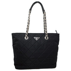 PRADA Quilted Chain Shoulder Bag Black